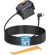 EWAY OBD2 to USB C Dash Cam Power Cord 11.5ft, 24H Parking Monitor/Acc Mode | Low Voltage Protect...