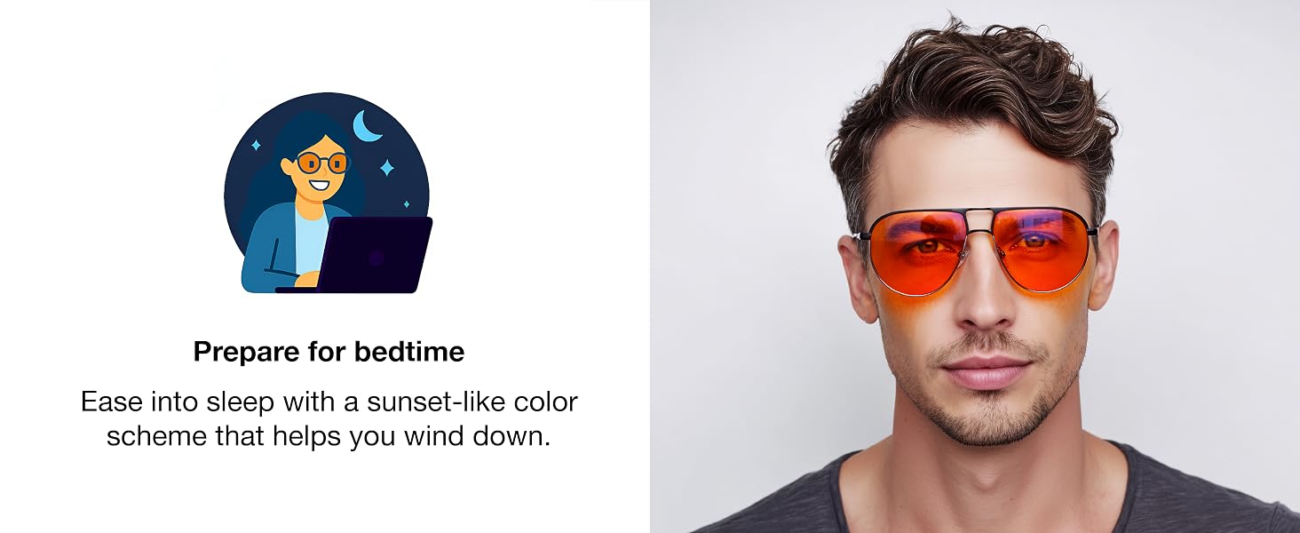 red light glasses orange computer screen blue light blocker glasses blue light