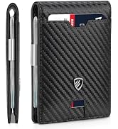 RUNBOX Mens Slim Wallet with Money Clip RFID Blocking Bifold Credit Card Holder for Men with Gift...