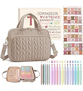 BellaHold Bible Cover Case for Women, Large Bible Bag with Study Supplies, Bible Journaling Kit w...
