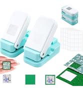 BAOFALI 2Pcs Square Stamp Punch with 5 Double-Sided Adhesive Stickers | 1" and 0.83" Layering Sta...