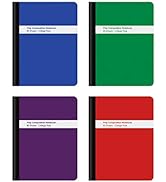 Oxford Poly Composition Notebook 4 Pack, College Ruled Paper, 9-3/4 x 7-1/2 Inches, 80 Sheets, As...