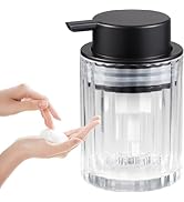 Amolliar Foaming Soap Dispenser, Plastic Pump & Glass Soap Bottle, Refillable 8OZ Hand Soap Dispe...