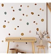 Boho Polka Dot Wall Decals 84 PCS, Boho Wall Sticker for Girls Room Living and Playroom Nursery, ...