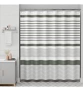 AmazerBath Shower Curtain, Washable Cloth Grey-Green Shower Curtain with 12 Shower Curtain Hooks,...