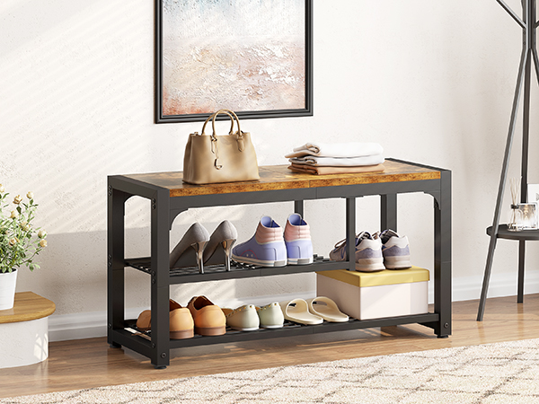 Bench with Shoe Storage
