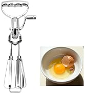 LXFNDZW 12" Manual Egg Beater Efficient hand crank egg beater for whipping cream, eggs, and batter.