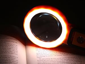 magnifying glasses with light