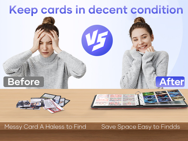 Messy Card A Haless to Find After:Save Space Easy to Find