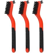 Nylon Cleaning Brushes with Ergonomic Handle for Tight Spaces, Auto Detailing Brush Set for Clean...