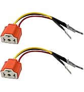 Yourkar 2PCS Ceramic H4 9003 HB2 Wiring Harness Headlight Socket, Pigtail Socket Female Plug with...