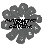Callaway Golf Magnetic Iron Headcovers Black - Set of 10 Iron Headcovers to Protect Your Golf Clubs
