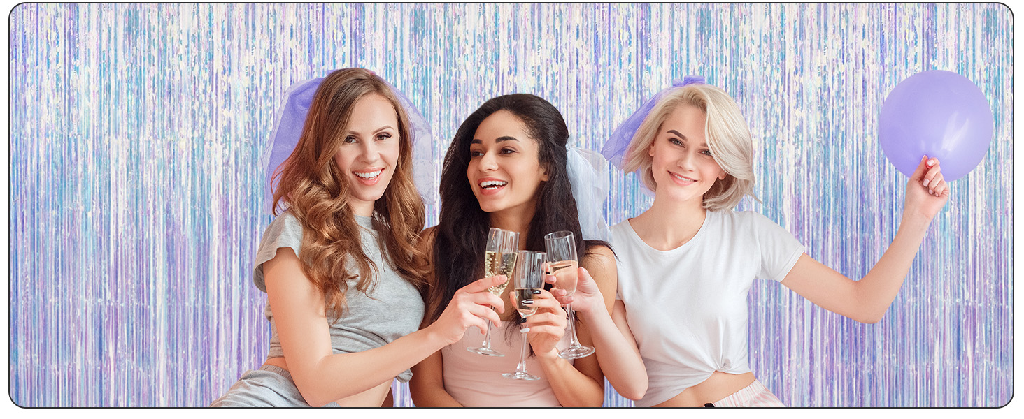 Tinsel Backdrop for Girls Party