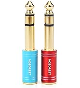 MOBOREST 6.35mm (1/4 inch) Male -3.5mm (1/8 in) Jack Stereo Female Adapter Conversion Plug, Adapt...