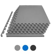 ProsourceFit Extra Thick Puzzle Exercise Mat 1”, EVA Foam Interlocking Tiles for Protective, Cush...