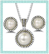 UNY JEWEL Jewelry Make a Statement Two Tone 11mm Imitation Pearl Multi Gold Dots Women French Cli...