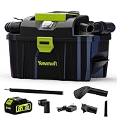 YOWMOFT CVC2010, 2.5 Gallon Cordless Wet Dry Vacuum with 20V 4.0Ah Battery and Charger, 3-in-1 Ba...
