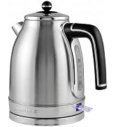 OVENTE 1.7L Stainless Steel Electric Kettle, 1500W Power, Silver KS777S | Fast Boiling Heater, BP...