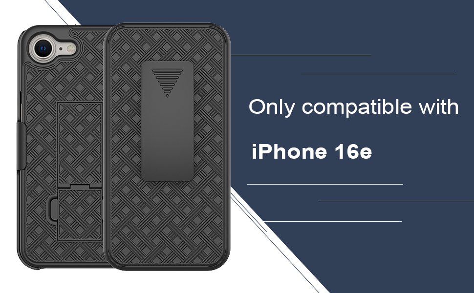 Ailiber for iPhone 16e Belt Clip Case Holster with Screen Protector