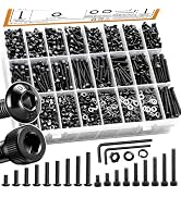 mankk 2362PCS M3 Metric Screws Assortment Kit 18 Size (4 6 8 10 12 16 20 25 30 35mm) Hex Socket H...