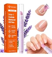Modelones Cuticle Remover Pen, 3-in-1 Lavender Cuticle Oil Pusher Pen | Nail Strengthener and Gro...