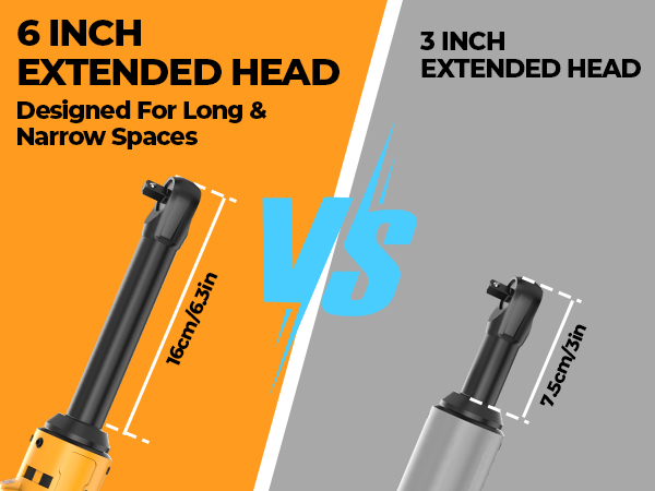 Extended 6-inch long neck