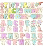 Chenille Embroidered Self-Adhesive Patches for Clothing: KINGSOW 125PCS Cute Stick On Letters Pat...
