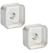 Wentoenapp 2Pcs 40mm Black Plastic Jewelry Box, Modern 3D Floating Display Case & Travel Case for...