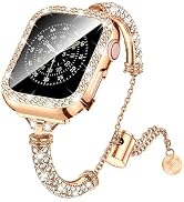 LETOID Bling Band & Case Compatible with Apple Watch 40mm 41mm 42mm 44mm 45mm 46mm Series 11 10 9...