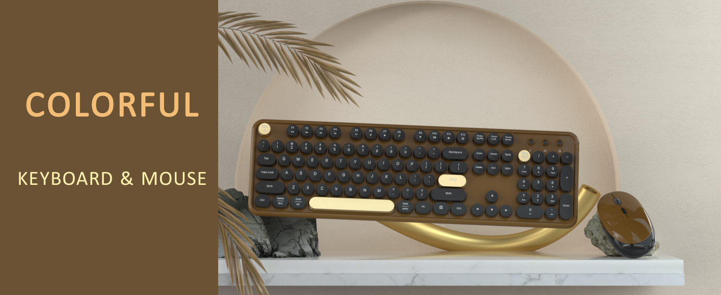 colorful keyboard and mouse wireless