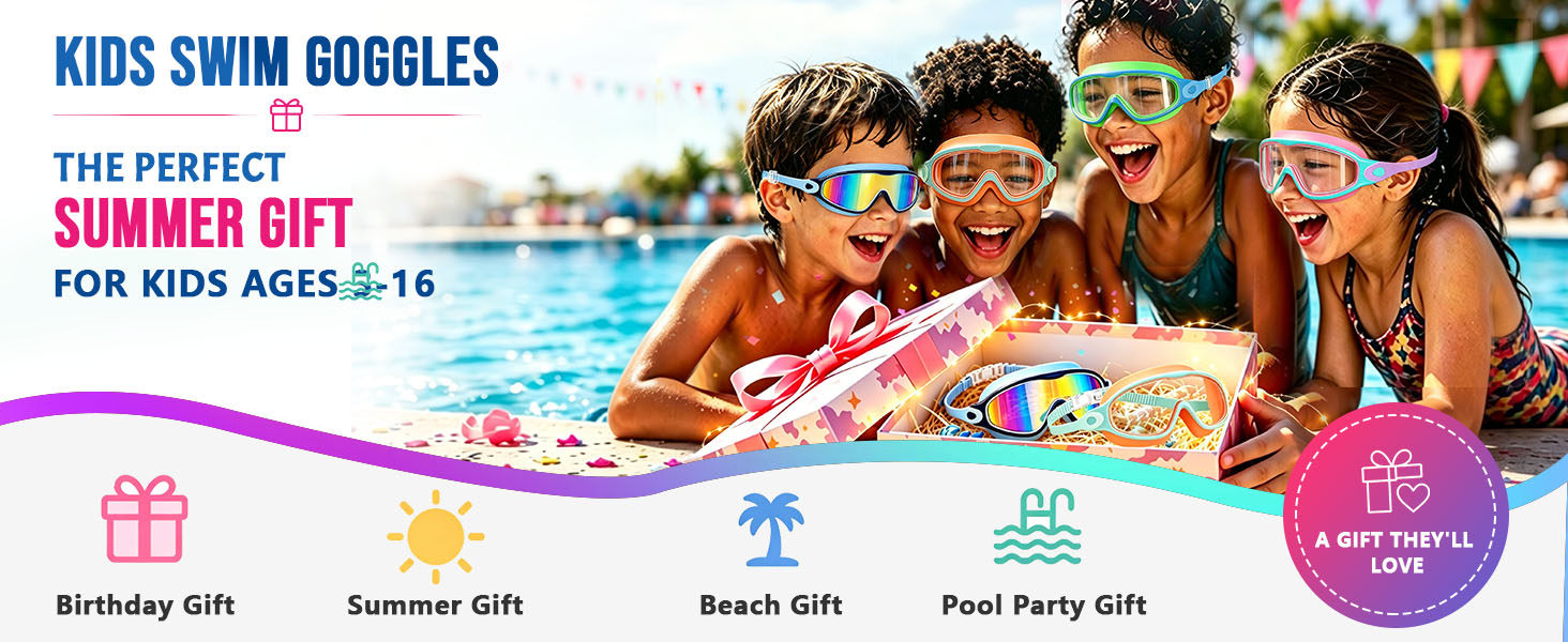 Kids Swim Goggles Swimming Goggles for Kids Boys Girls GIFT
