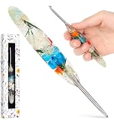 Katech 4.0mm Crochet Hook for Arthritic Hands, Hand-Polished Stainless Steel Ergonomic Crochet Ho...