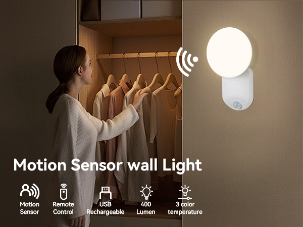 Rechargeable Motion Sensor Wall Light