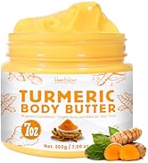 Turmeric Face Cream – All Natural Skin Brightening Lotion – Turmeric Whipped Body Butter for Dark...