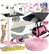 Lobeve Kitten Supplies Starter Kit - 30-Piece Set of Cat Essentials and Cat Stuff. Includes Cat L...