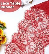 red Lace Table Runner red Embroidered Boho Lace Runners party Vintage Rustic Farmhouse Tables Runner