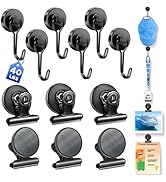 40lbs+ Magnetic Hooks and Clips for Cruise Cabins, 12 Pack Cruise Magnetic Organizer for Hanging ...