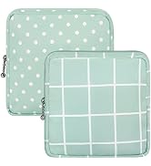 2 Pack Period Bag for Teen Aged Girls, Sanitary Napkin Storage Bag, Functional Waterproof Sanitar...
