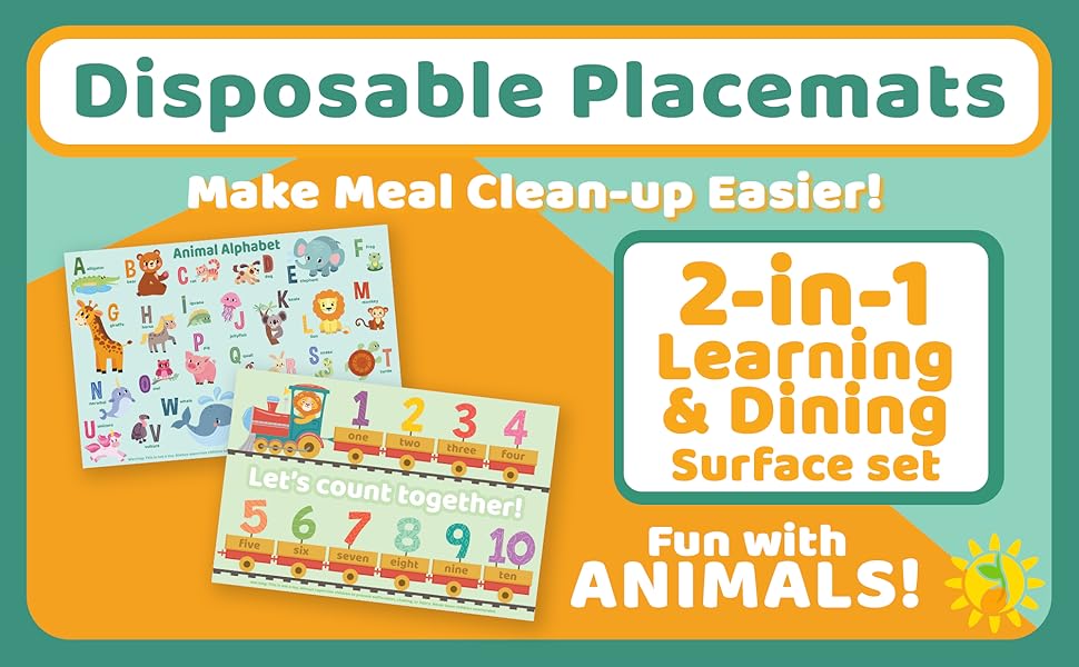 Disposable Placemats ABC Set 1 Intro