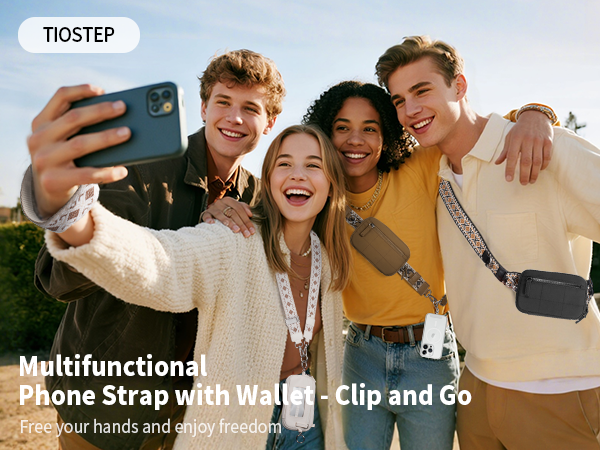 clip and go phone strap lanyard crossbody adjustable cell printed quilted wristlet wrist wallet
