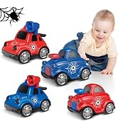 YEHOSHUN Toy Cars for Toddlers, Push and Go Cartoon Inertia Cars, Friction Powered Race Cars for ...