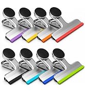 HOUSE AGAIN Chip Clips Bag Clips, 8 Pack Strong Magnetic Bag Clip Silicone-Covered Edges No Scrat...