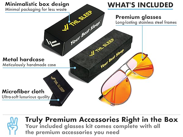 Blue light blocking glasses kit included amber blue light blocker glasses