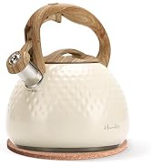 Tea Kettle - Harriet Tea Pot for Stove Top, 2.5 QT Whistling Tea Kettle with 5-Layers Durable Bas...
