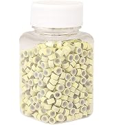 NIACONN 1000pcs Microlink Beads 5mm Silicone Lined Hair Extension Beads Micro Links Rings for Hai...