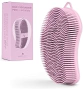 MainBasics Exfoliating Silicone Body Scrubber Pro 2-in-1 Shower Scrubber for Body Care, Silicone ...