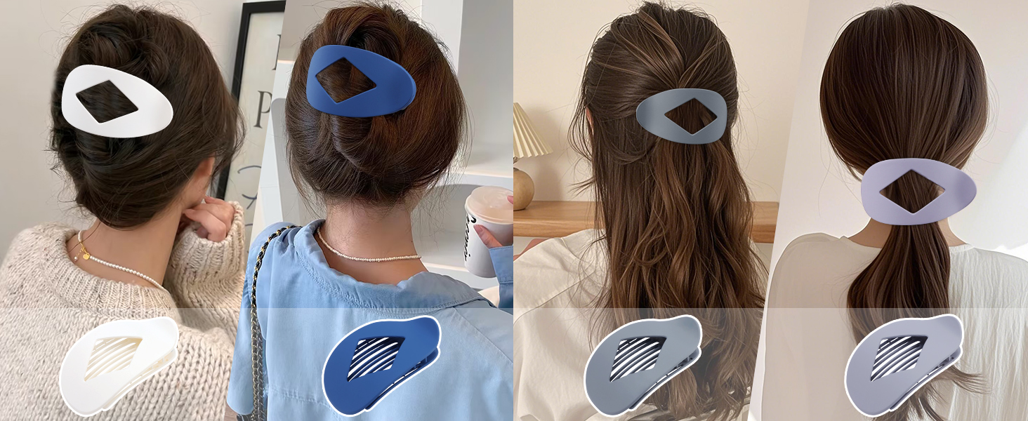 lay down oval hair clips french concord hair clips for women