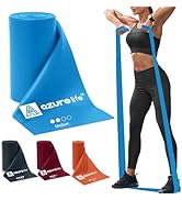 A AZURELIFE Professional 8 Yard Bulk Resistance bands Rolls or 5 ft. Long Non-Latex Elastic Exerc...
