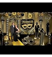 Beistle 38 Piece Masquerade Ball Prom Decorations, Mardi Gras Party School Dance Décor
