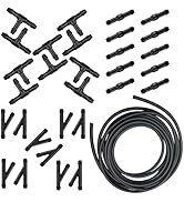 WZP Windshield Washer Hose Kit, 13 Ft (4M) Rubber Washer Fluid Tubing with T-type Y-type I-type H...